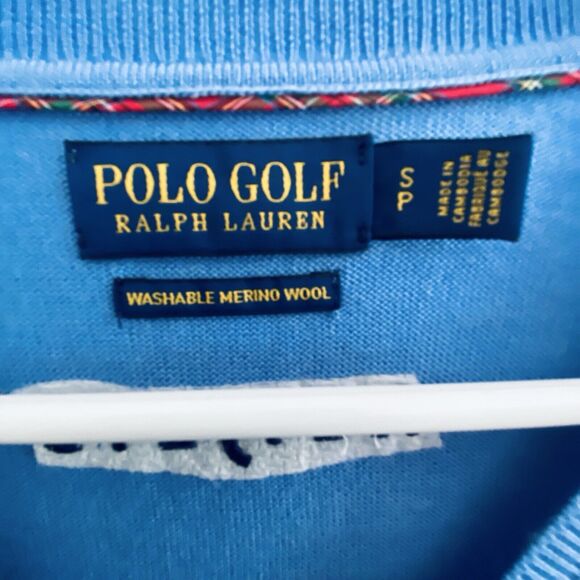 Polo Golf Ralph Lauren Sweater Mens S Washable Merino Wool V Neck Big Pony - Picture 2 of 13